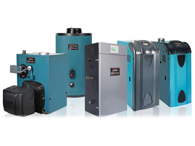 Variouys water heaters and boilers